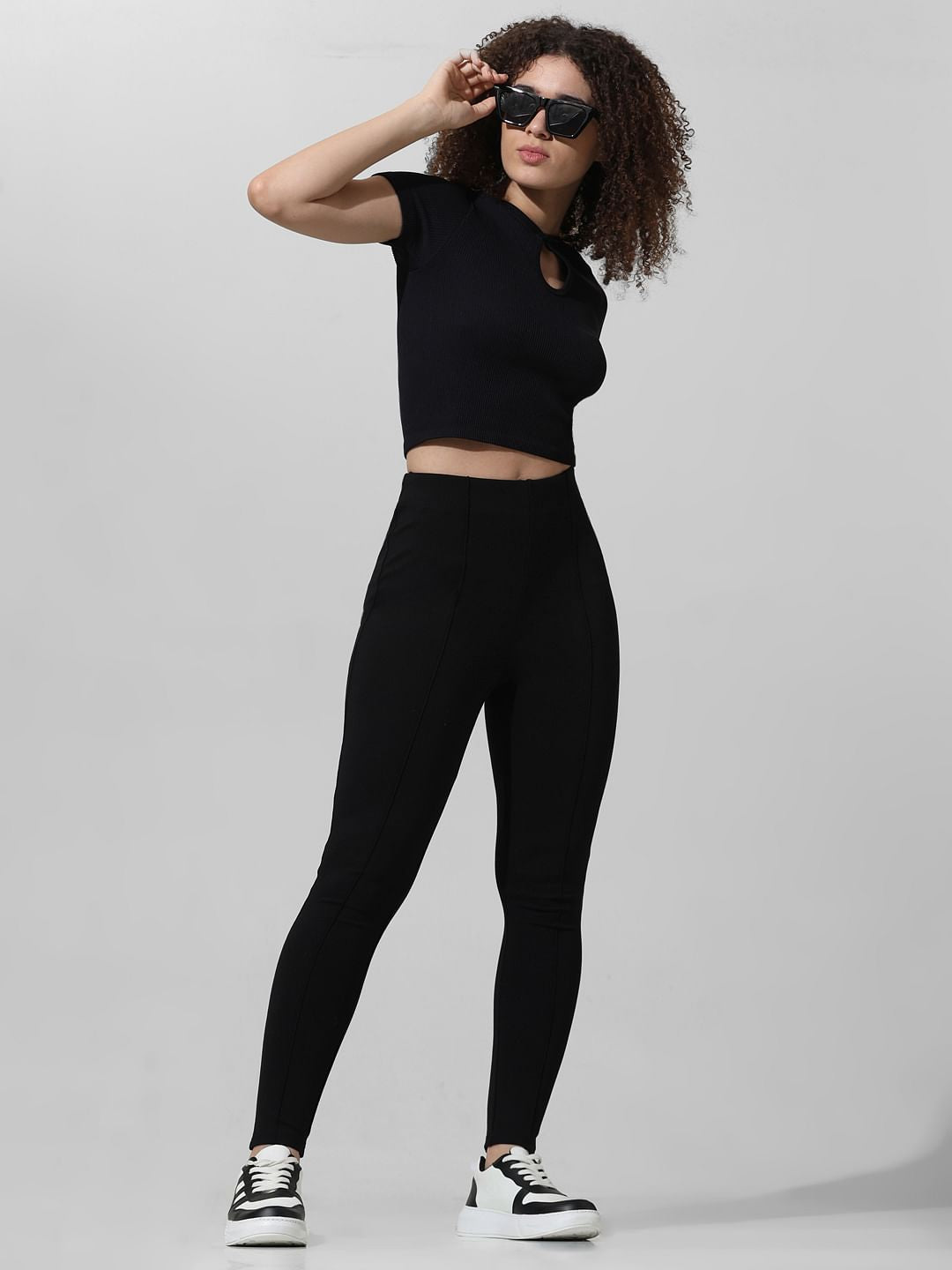 Black Skinny Fit Women's Leggings By Being Human Clothing
