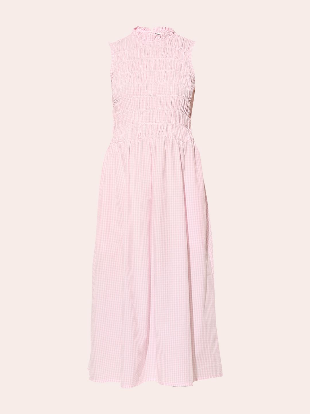 Pink Kalyani Checks Dress