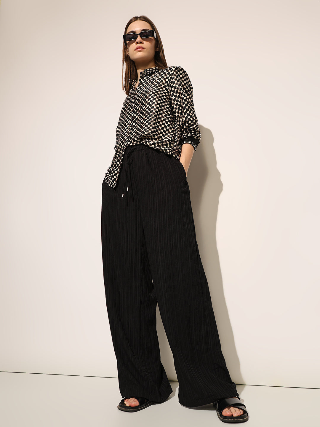 ONLY Black High Rise Parallel Pants
